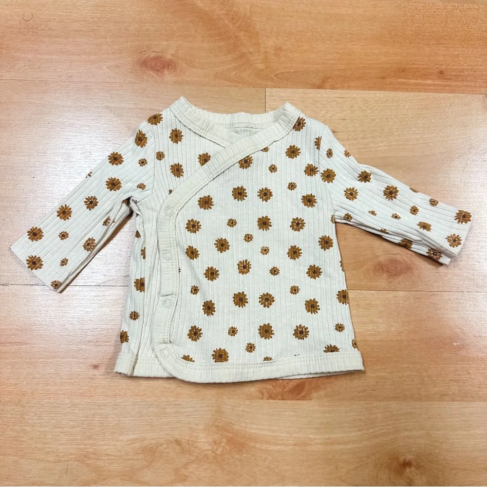 DreamGro 3-Piece Boho Floral Outfit & Plush Baby Girl 0-3M